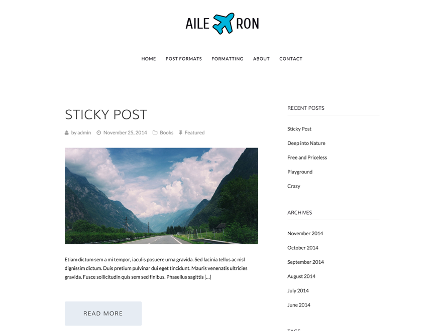 Aileron WordPress Theme