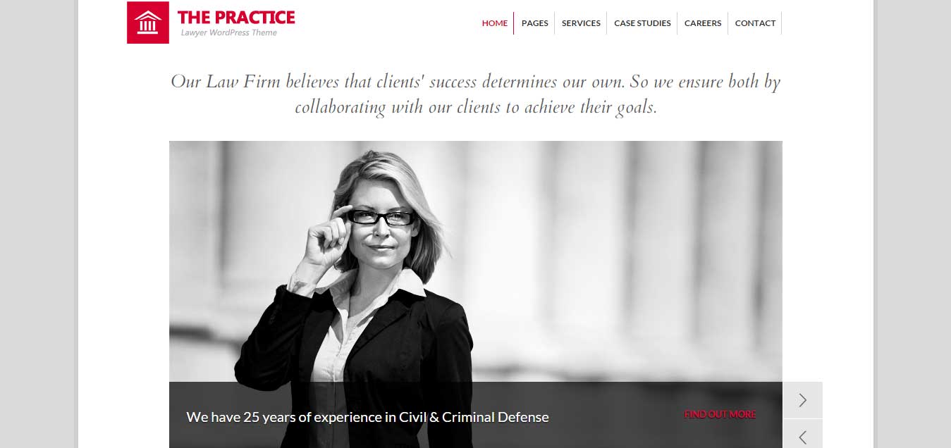 The Practice - top lawyer WordPress themes