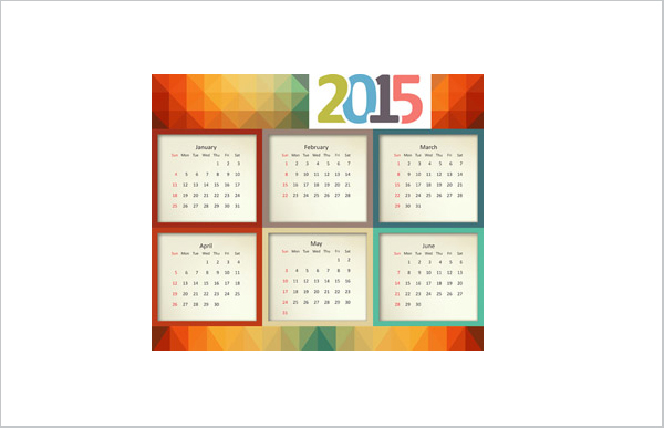Colorful Calendar Square Pattern