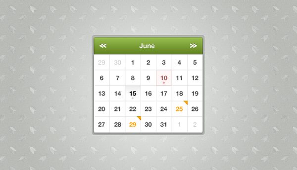 Free Simple Calendar Design Template
