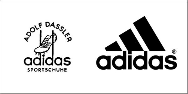 Old and New Logos of Adidas