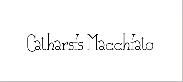 Catharsis Macchiato Font