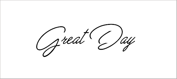 Great Day Personal Use Font