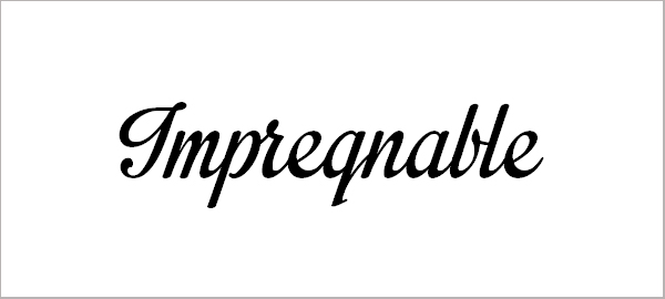 Impregnable Personal Use Only Font