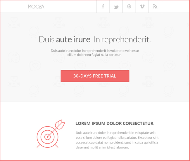 Free PSD Email Newsletter Template