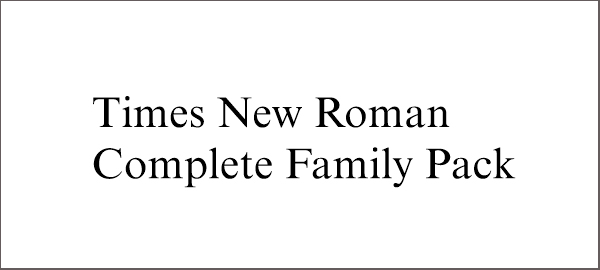Times New Roman - Web Safe Fonts