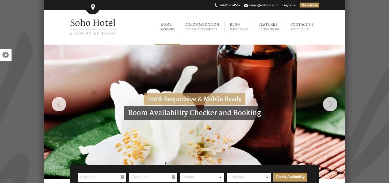 Soho Hotel - Responsive Hotel Booking WP Theme