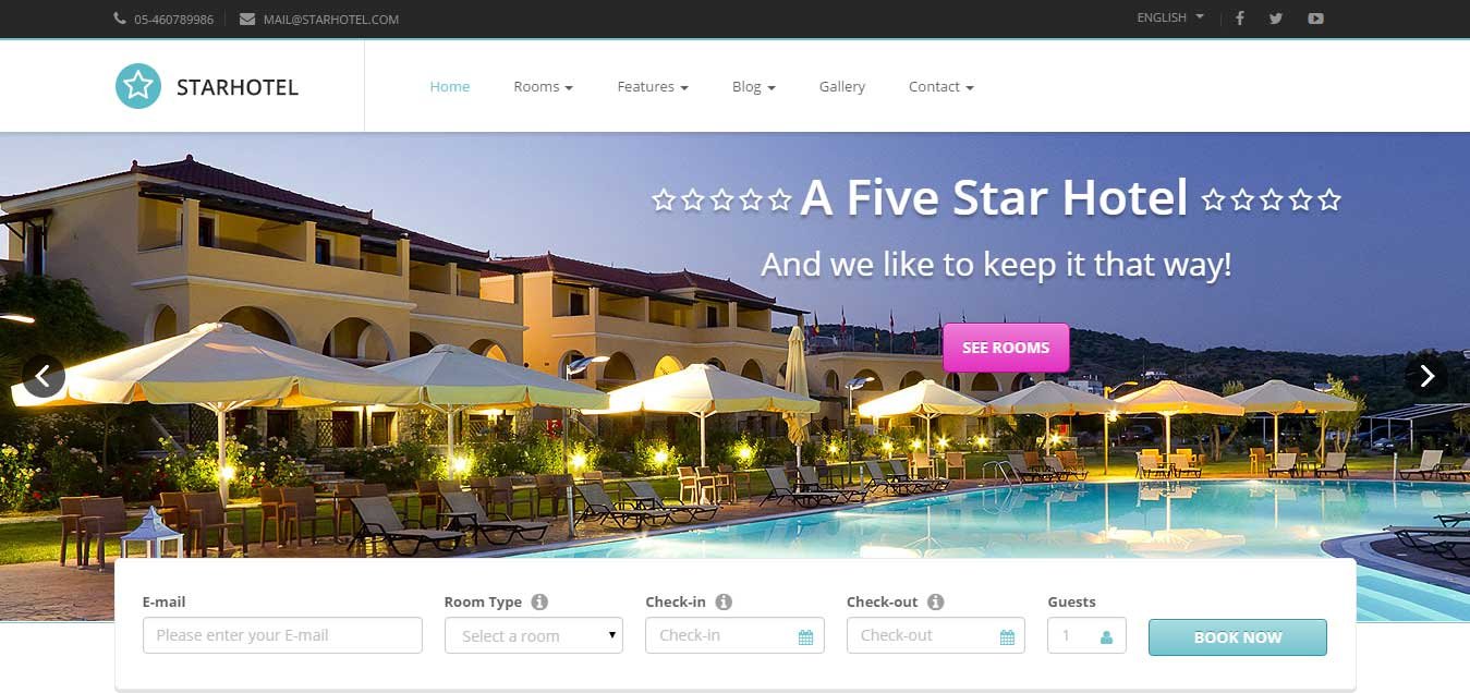 Starhotel - Responsive Hotel Booking Template