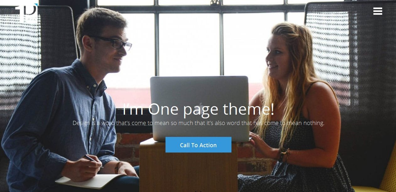 One Paze - Parallax WordPress Themes