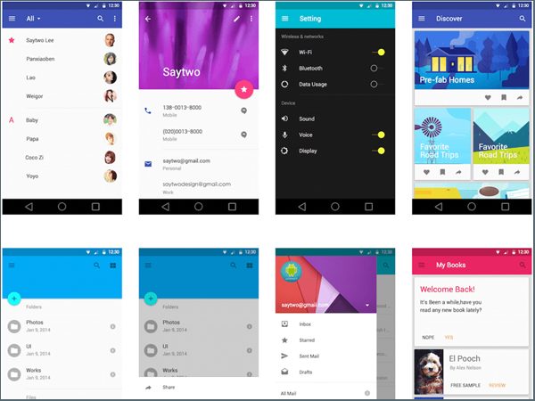 Android L UI Kit Sketch Resource