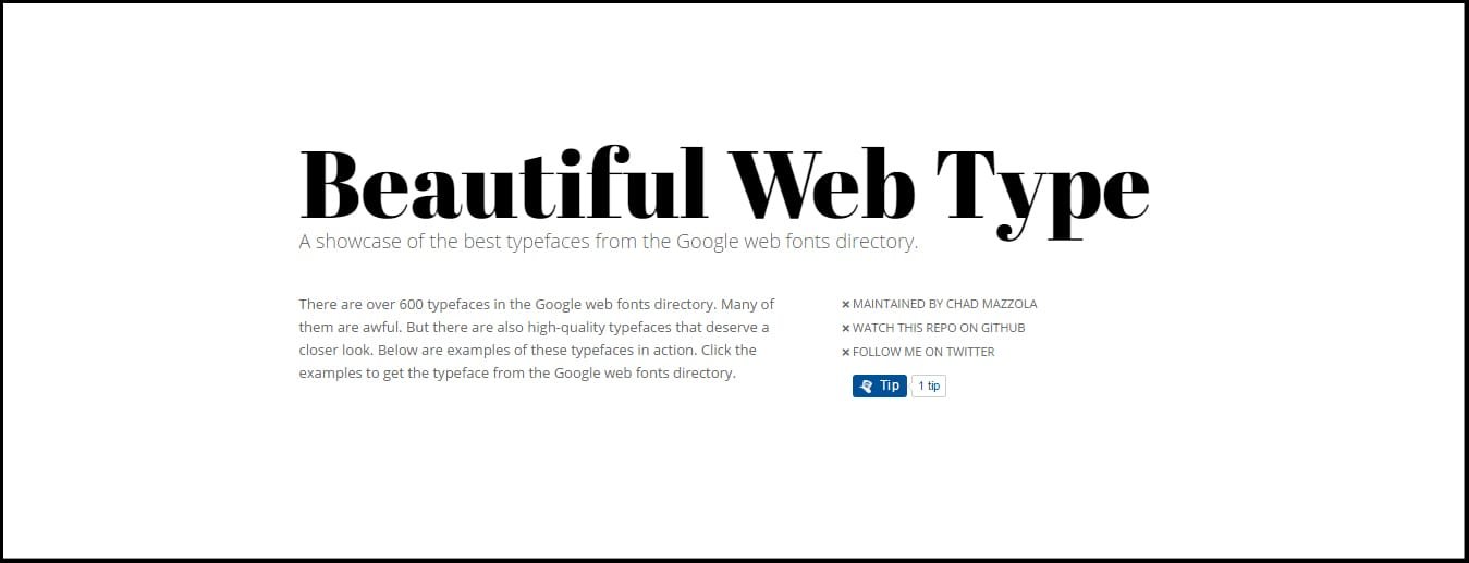 Beautiful Web Type