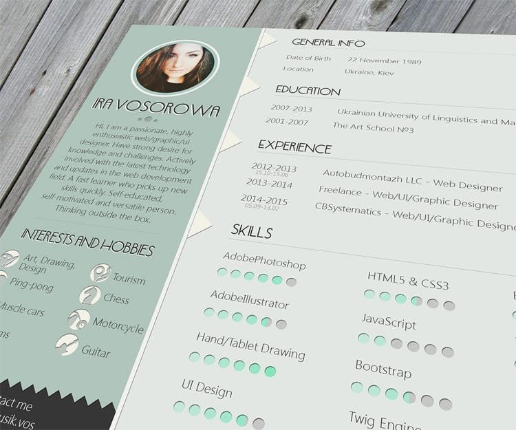 cool resume templates free