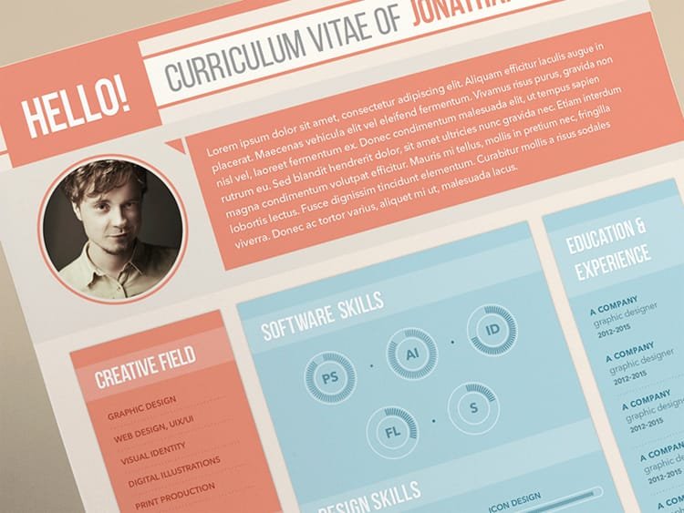 Curriculum Vitae for a Graphic Designer