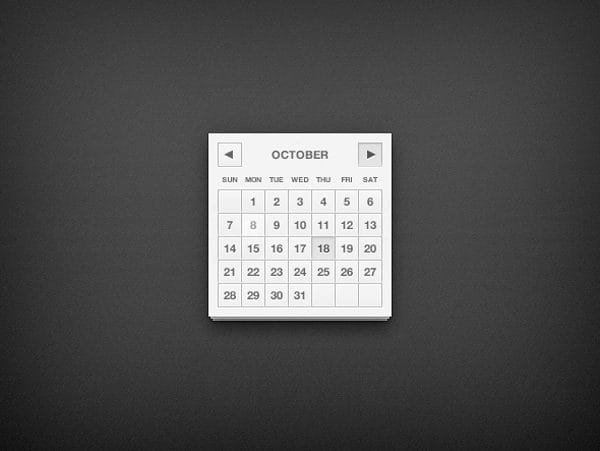 Elegant Calendar UI Design