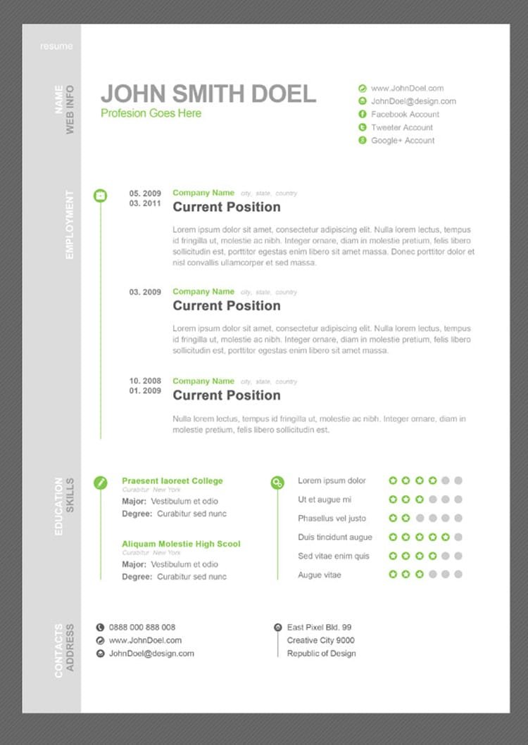 Download Cv Templates For Free