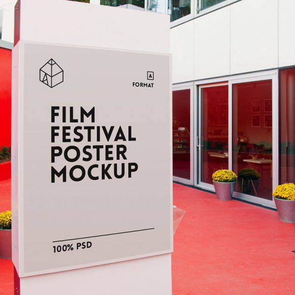 Free Film Festival Poster Mockup