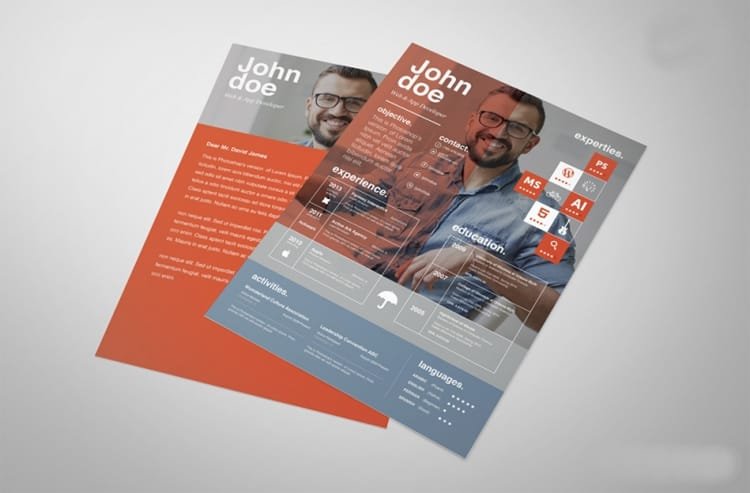 Free PSD Resume & Cover Letter Template