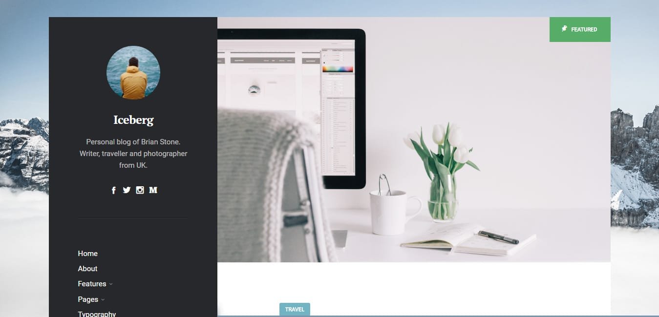 Iceberg - Minimal WordPress Blog Theme