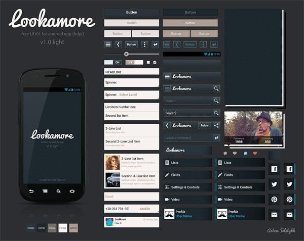 Lookamore - Free Android UI Kits