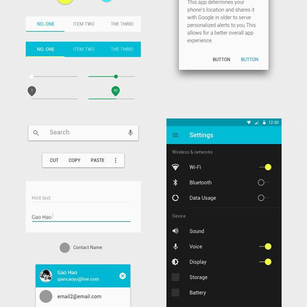Mobile & UI - Android UI Kit PSD