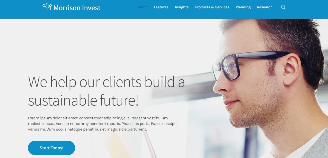 Morrison Invest - Financial Advisor WordPress Theme