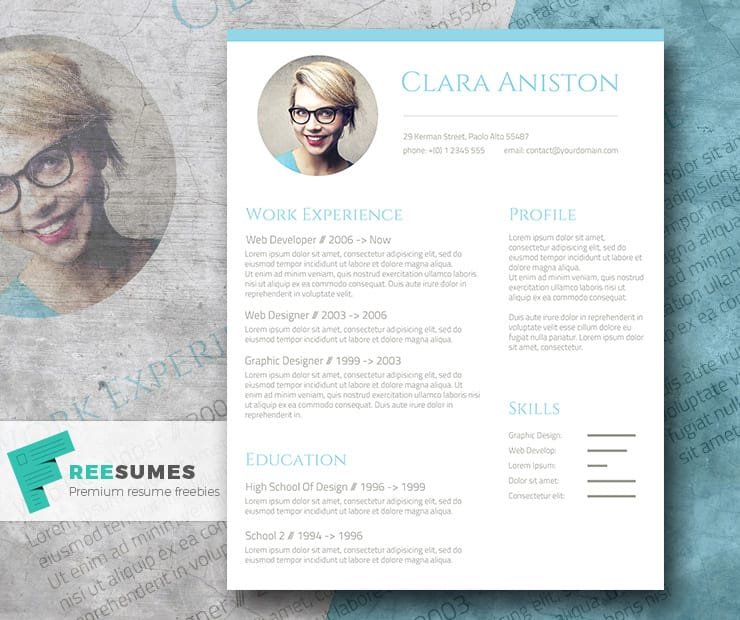 Simple Snapshot - Photo Resume Template