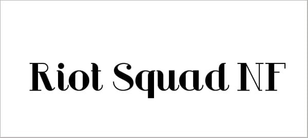 Riot Squad NF Font