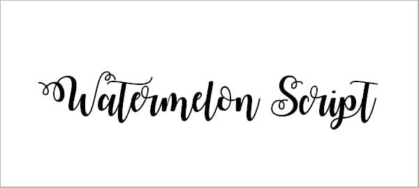 Watermelon Script Font