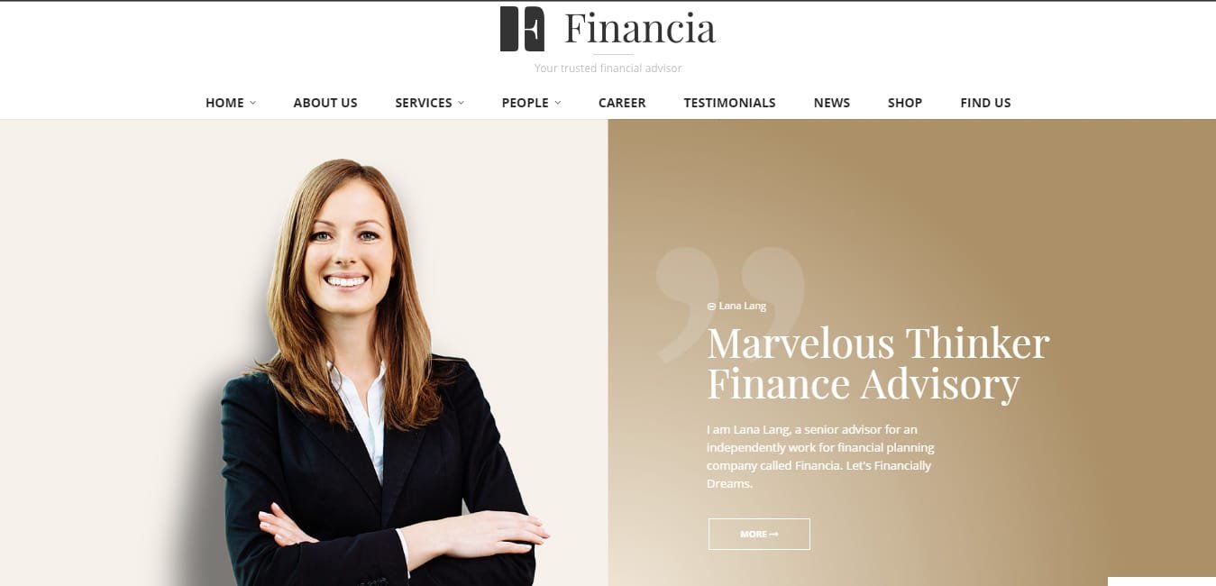 Financia - Business and Finance WordPress Theme