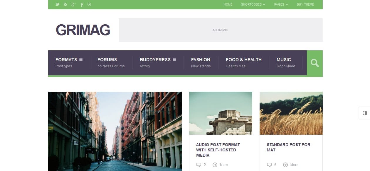 Grimag - Adsense Optimized WordPress Themes