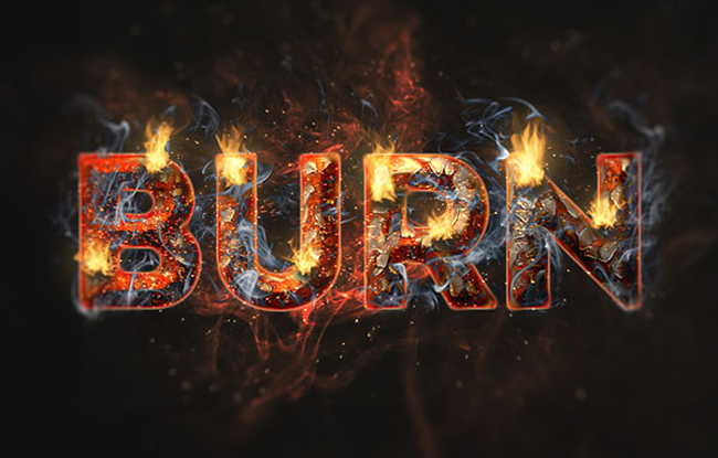 Create a Fire and Rust Text Effect Using the Flame Filter