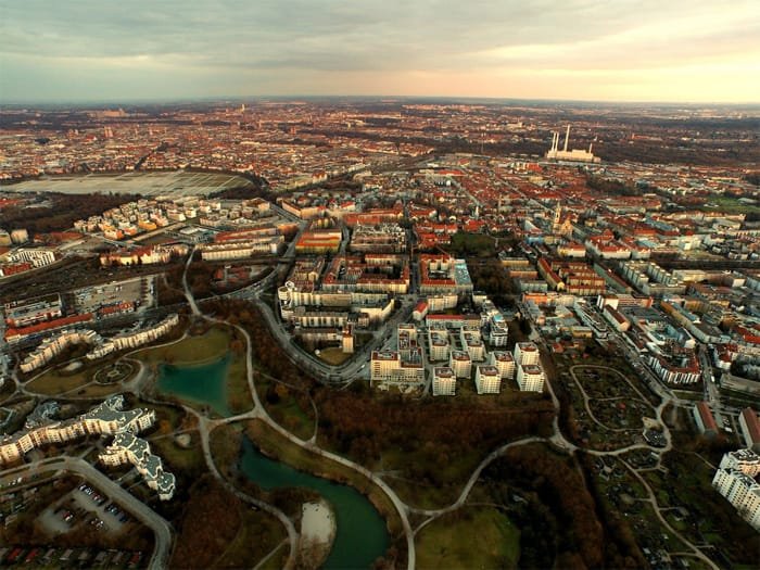 Sun is Ging Down Over Munich